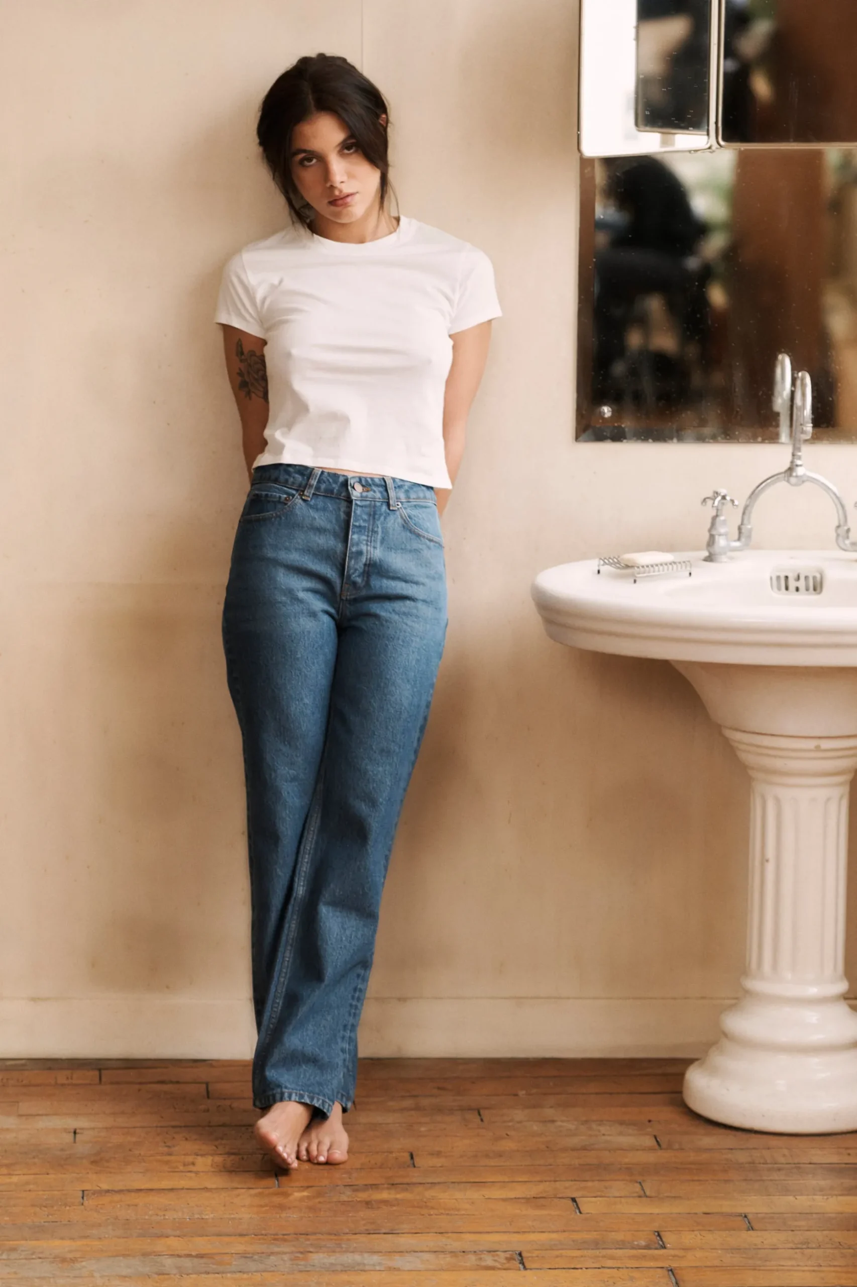 Jean droit À travers les saisons bleu medium