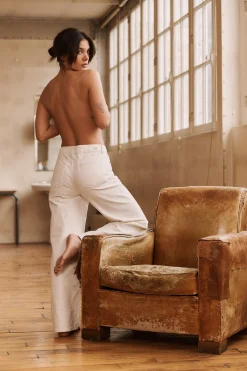 Jean loose À travers les saisons écru