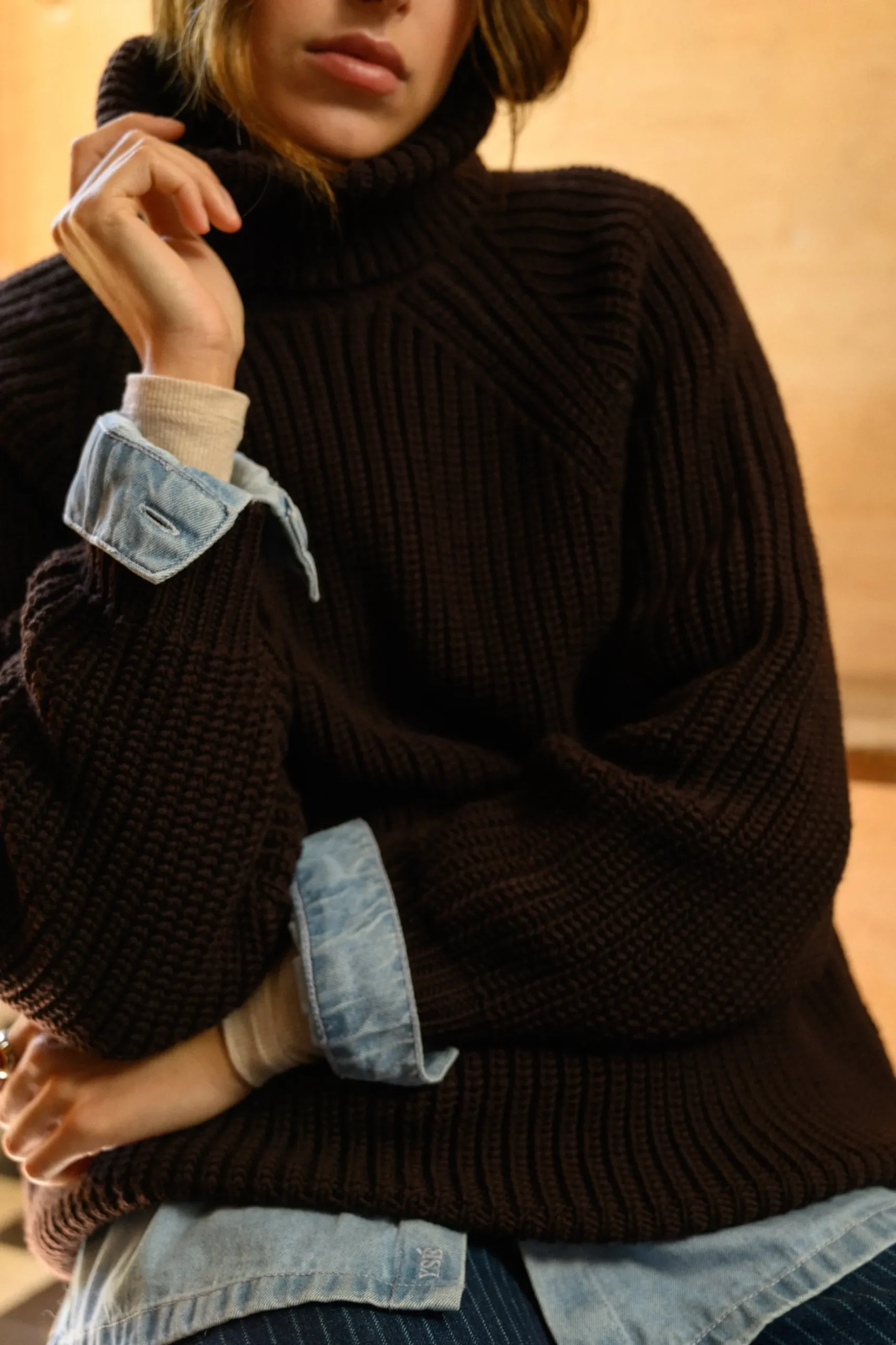 Pull col roulé L'été s'en est allé