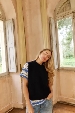 Pull sans manches Au coin du feu