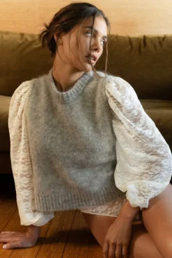 Pull sans manches Au coin du feu