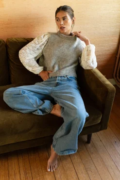 Pull sans manches Au coin du feu