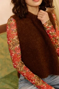 Pull sans manches Au coin du feu