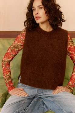 Pull sans manches Au coin du feu