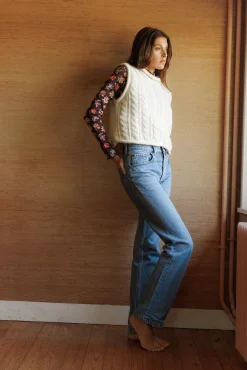 Pull sans manches Reflet d'or