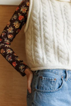 Pull sans manches Reflet d'or