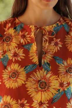 Robe courte Fleur du soleil