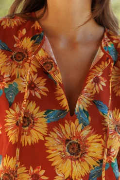 Robe courte Fleur du soleil
