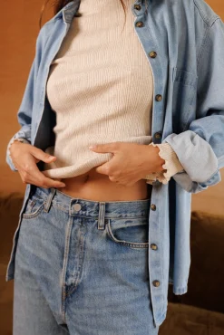 Top col montant Canopée dorée